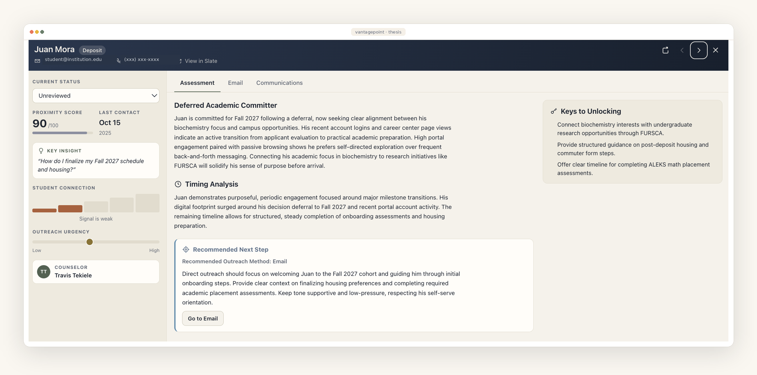 VantagePoint — student thesis